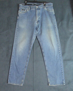 Vintage BOSS Jeans Mens 40x34 Blue Denim Baggy Relaxed Y2K Hip Hop Streetwear